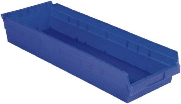 LEWISBins+ - 23-5/8" Deep, Blue Hopper Shelf Bin - 4" High x 8-3/8" Wide x 23-5/8" Long - Strong Tooling