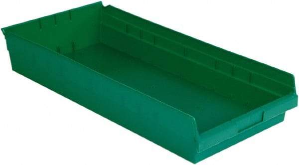 LEWISBins+ - 23-5/8" Deep, Green Hopper Shelf Bin - 4" High x 11-1/8" Wide x 23-5/8" Long - Strong Tooling