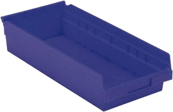 LEWISBins+ - 17-7/8" Deep, Blue Hopper Shelf Bin - 4" High x 8-3/8" Wide x 17-7/8" Long - Strong Tooling