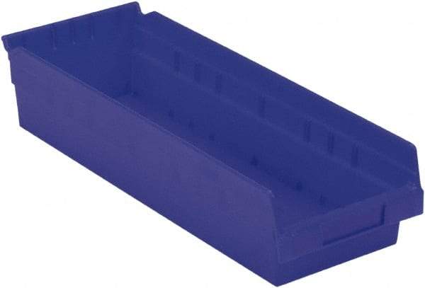 LEWISBins+ - 17-7/8" Deep, Blue Hopper Shelf Bin - 4" High x 6-5/8" Wide x 17-7/8" Long - Strong Tooling