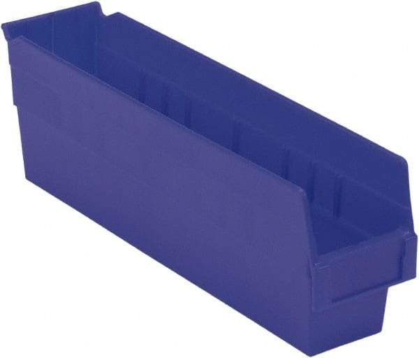 LEWISBins+ - 17-7/8" Deep, Blue Hopper Shelf Bin - 6" High x 4-1/8" Wide x 17-7/8" Long - Strong Tooling