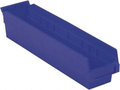 LEWISBins+ - 17-7/8" Deep, Blue Hopper Shelf Bin - 4" High x 4-1/8" Wide x 17-7/8" Long - Strong Tooling