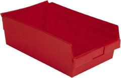 LEWISBins+ - 17-7/8" Deep, Red Hopper Shelf Bin - 6" High x 11-1/8" Wide x 17-7/8" Long - Strong Tooling