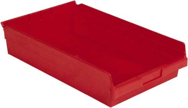 LEWISBins+ - 17-7/8" Deep, Red Hopper Shelf Bin - 4" High x 11-1/8" Wide x 17-7/8" Long - Strong Tooling