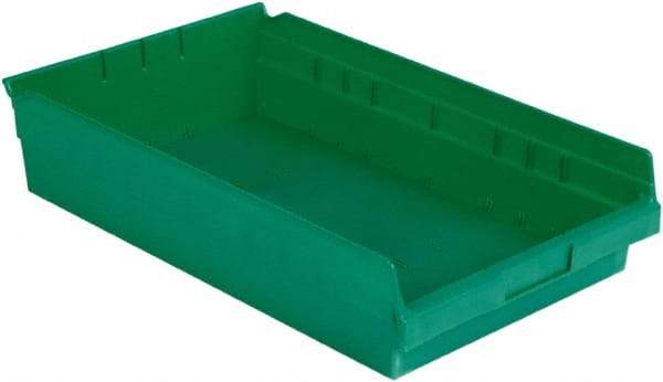 LEWISBins+ - 17-7/8" Deep, Green Hopper Shelf Bin - 4" High x 11-1/8" Wide x 17-7/8" Long - Strong Tooling