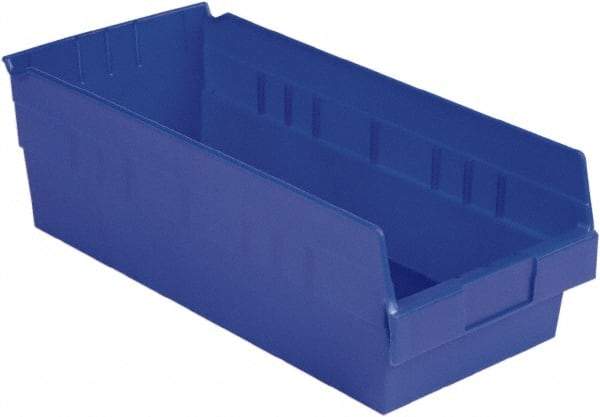 LEWISBins+ - 17-7/8" Deep, Blue Hopper Shelf Bin - 6" High x 8-3/8" Wide x 17-7/8" Long - Strong Tooling