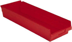 LEWISBins+ - 23-5/8" Deep, Red Hopper Shelf Bin - 4" High x 8-3/8" Wide x 23-5/8" Long - Strong Tooling