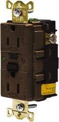 Hubbell Wiring Device-Kellems - 1 Phase, 5-15R NEMA, 125 VAC, 15 Amp, GFCI Receptacle - 2 Pole, Back and Side Wiring, Industrial Grade - Strong Tooling