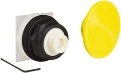 Schneider Electric - 30mm Mount Hole, Extended Mushroom Head, Pushbutton Switch Only - Round, Yellow Pushbutton, Momentary (MO) - Strong Tooling