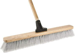 Harper Brush - 24" Fine Particle Synthetic Push Broom - 2-7/8" Bristle Length, Wood Block, Bolt-On Handle Connection, Handle Included - Strong Tooling