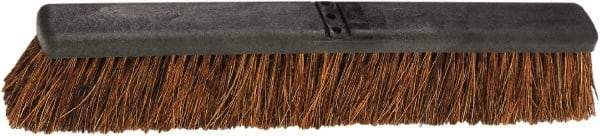 Harper Brush - 24" Heavy Duty Palmyra Push Broom - 2-7/8" Bristle Length, Plastic Block, Bolt-On Handle Connection, Handle Sold Separately - Strong Tooling