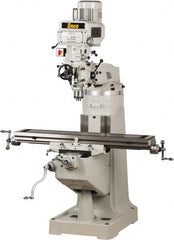 Enco - 9" Table Width x 49" Table Length, Variable Speed Pulley Control, 1 Phase Knee Milling Machine - R8 Spindle Taper, 3 hp - Strong Tooling