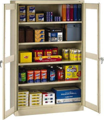 Tennsco - 5 Shelf Visible Storage Cabinet - Steel, 48" Wide x 24" Deep x 78" High, Sand - Strong Tooling