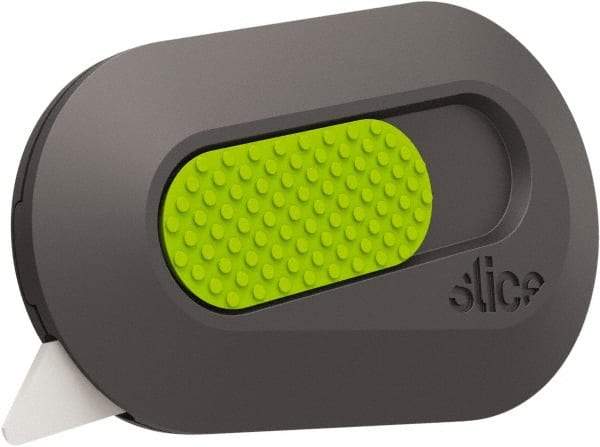 Slice - Retractable Utility Knife - 2-1/2" Blade, Black & Green Rubber Handle, 1 Blade Included - Strong Tooling