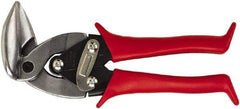 Midwest Snips - 1-1/4" Length of Cut, Left Pattern Upright Aviation Snip - 8" OAL, 24 AWG Steel Capacity - Strong Tooling