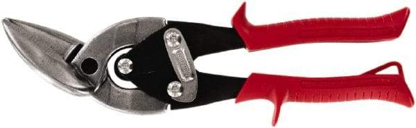 Midwest Snips - 1-1/4" Length of Cut, Left Pattern Offset Aviation Snip - 9-3/4" OAL, 18 AWG Steel Capacity - Strong Tooling