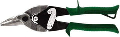 Midwest Snips - 1-1/4" Length of Cut, Right Pattern Aviation Snip - 10" OAL, 18 AWG Steel Capacity - Strong Tooling