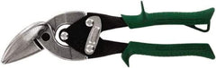 Midwest Snips - 1-1/4" Length of Cut, Right Pattern Offset Aviation Snip - 9-3/4" OAL, 18 AWG Steel Capacity - Strong Tooling