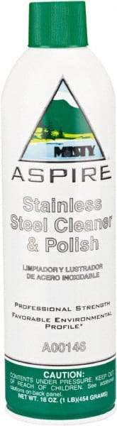 Misty - 16 fl oz Spray Stainless Steel Cleaner & Polish - Lemon Scented, Aerosol Container - Strong Tooling