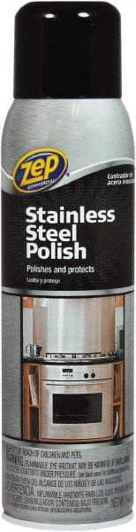 ZEP Commercial - 14 fl oz Liquid Stainless Steel Cleaner & Polish - Citrus Scented, Aerosol Container - Strong Tooling