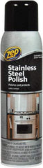 ZEP Commercial - 14 fl oz Liquid Stainless Steel Cleaner & Polish - Citrus Scented, Aerosol Container - Strong Tooling