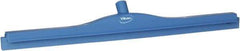 Vikan - 27.6" Polypropylene Blade Floor Squeegee Frame - Threaded End, Double Edge, Blue, Polypropylene Holder - Strong Tooling