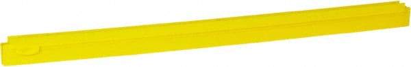 Vikan - 27.6" Polypropylene Blade Squeegee Refill - Threaded End, Double Edge, Yellow, Polypropylene Holder, Use with 77156 - Strong Tooling