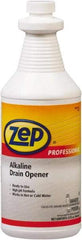 ZEP Commercial - 1 Qt Liquid Drain Cleaner - Unscented, Bottle - Strong Tooling