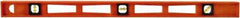 Johnson Level & Tool - 36" Long 3 Vial I-Beam Level - Structo-Cast, Orange - Strong Tooling