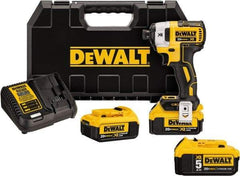 DeWALT - 20 Volt, 1/4" Drive, 20, 125, 152 Ft/Lb Torque, Cordless Impact Driver - 1000, 2800, 3250 RPM, Lithium-Ion Battery Included - Strong Tooling