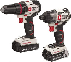 Porter-Cable - 20 Volt Cordless Tool Combination Kit - Includes 1/2" Brushless Drill/Driver & 1/4" Brushless Impact Driver, Lithium-Ion Battery Included - Strong Tooling