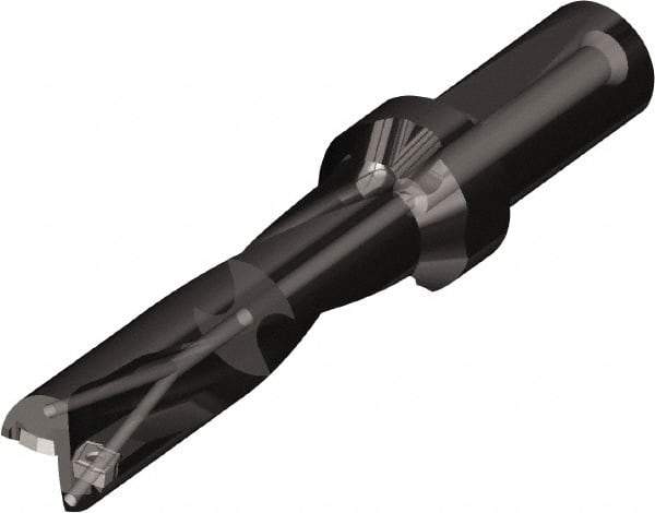 Kyocera - 136mm Max Drill Depth, 4xD, 34mm Diam, Indexable Insert Drill - 2 Inserts, 32mm Shank Diam, Whistle Notch Shank - Strong Tooling