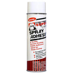 Spray Adhesive: 20 oz Aerosol Can, White Flammable