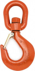 Campbell - #5 Hook, 3 Ton Capacity, Alloy Steel Swivel Hoist Hook - 8-1/4" Long x 4-1/8" Wide - Strong Tooling