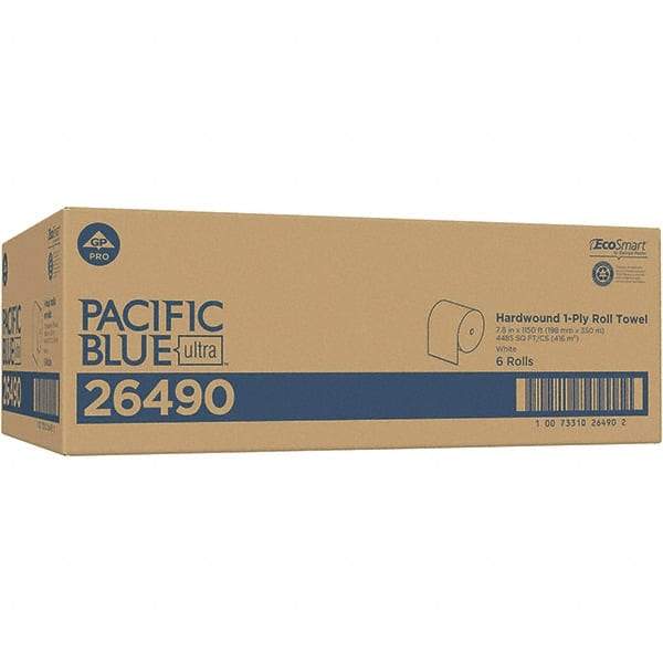 Georgia Pacific - Hard Roll of 1 Ply White Paper Towels - 7-7/8" Wide, 1,150' Roll Length - Strong Tooling