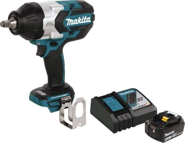 Makita - 1/2" Drive 18 Volt T-Handle Cordless Impact Wrench & Ratchet - 1,700 RPM, 750 Ft/Lb Torque, Lithium-Ion Batteries Included - Strong Tooling