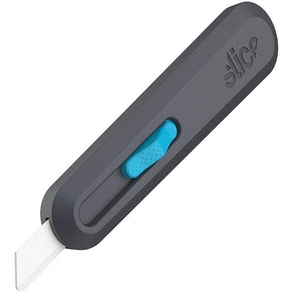 Slice - Nonsparking Ambidextrous Retractable Blade Utility Knife - 2-9/16" Blade Length, Black & Blue, Ceramic Blade, Glass Filled Nylon & Steel Handle - Strong Tooling