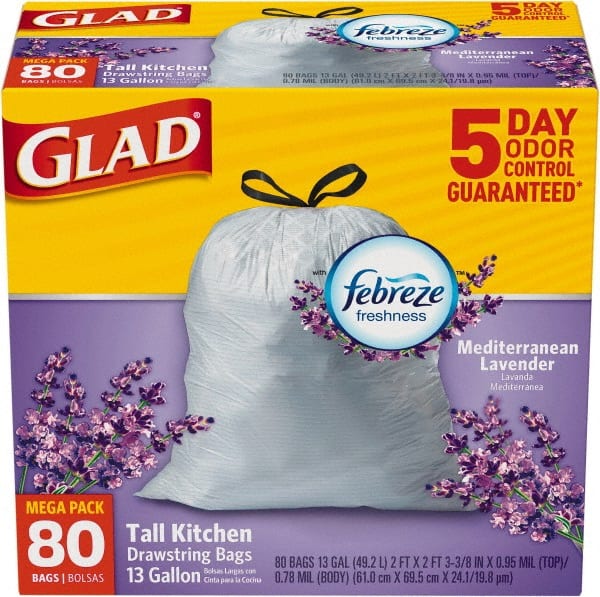 Glad - Pack of (3) 80-Count 13 Gal 0.95 mil Household/Office Trash Bags - Strong Tooling