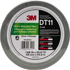 3M - 2" x 32m Black Duct Tape - 17 mil, Rubber Adhesive, Polyethylene Film Backing, Series DT17 - Strong Tooling