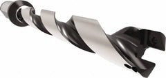 Allied Machine and Engineering - Series 22, 22 to 23.99mm Diam, 25mm Diam Straight Shank with Flange, Helical Flute Spade Drill - 167.9mm Max Depth, 201.3mm Body Length, 257.3mm OAL, Standard Length, Through Coolant - Strong Tooling