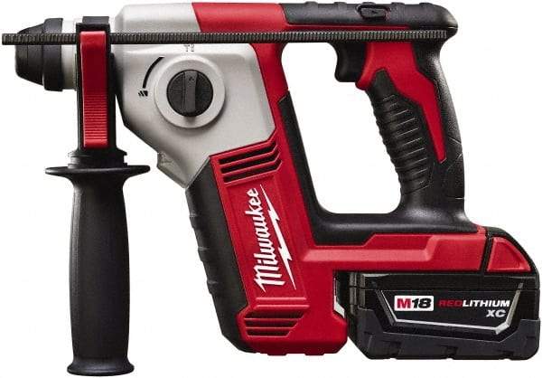 Milwaukee Tool - 18 Volt SDS Plus Chuck Cordless Rotary Hammer - 0 to 7,000 BPM, 0 to 1,300 RPM, Reversible - Strong Tooling