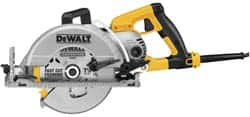 DeWALT - 15 Amps, 7-1/4" Blade Diam, 4,800 RPM, Electric Circular Saw - 120 Volts, 5/8" Arbor Hole, Left Blade - Strong Tooling