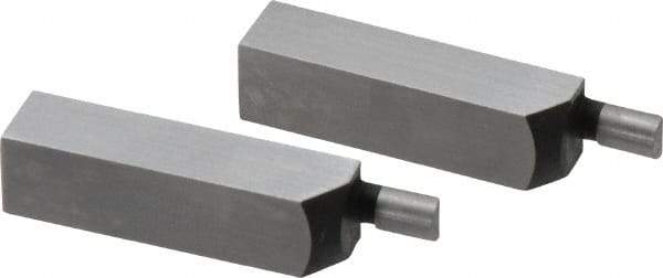 SPI - 1.58 Inch Overall Length, 0.315 Inch Jaw Thickness, 0.1 Inch Radius, Gage Block Cylindrical Jaws - Radius 0.00003 Inch, Pair 0.00004 Inch Accuracy, Sold As Pair, For Use with Rectangular Gage Blocks, 2 Pieces - Strong Tooling