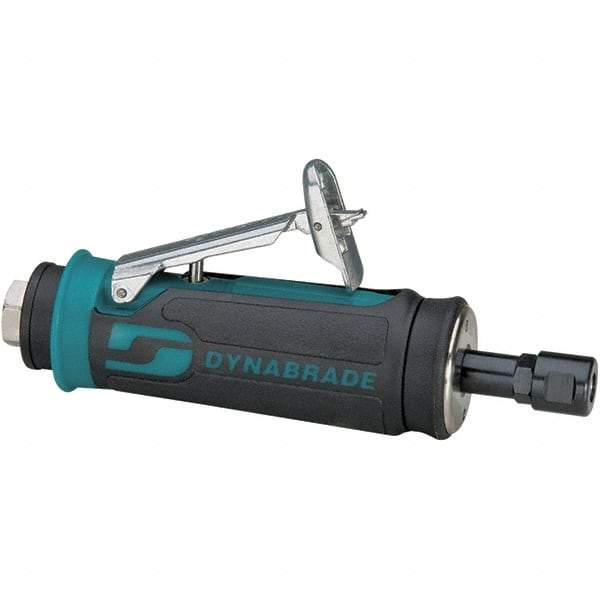 Dynabrade - 1/4" Collet, Straight Handle, Air Angle Die Grinder - 30,000 RPM, Rear Exhaust, 27 CFM, 0.4 hp, 90 psi, 1/4 NPT Inlet - Strong Tooling