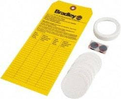 Bradley - Paper, Foam & Plastic Plumbed Wash Station Refill Kit - Yellow & White Matting, Includes Replacement Cap, Inspection Tag, (9) Foam Liners - Strong Tooling