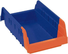 Akro-Mils - 11-5/8" Deep, Blue/Orange Hopper Shelf Bin - 4" High x 6-3/4" Wide x 11-5/8" Long - Strong Tooling