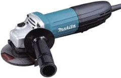 Makita - 4-1/2" Wheel Diam, 11,000 RPM, Corded Angle & Disc Grinder - 5/8-11 Spindle, 120 Volts, 6 Amps - Strong Tooling