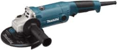 Makita - 6" Wheel Diam, 10,000 RPM, Corded Angle & Disc Grinder - 5/8-11 Spindle, 120 Volts, 10.5 Amps - Strong Tooling