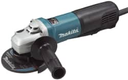 Makita - 5" Wheel Diam, 11,500 RPM, Corded Angle & Disc Grinder - 5/8-11 Spindle, 120 Volts, 13 Amps - Strong Tooling