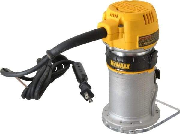 DeWALT - 16,000 to 27,000 RPM, 1.25 HP, 7 Amp, Fixed Base Electric Router - 115 Volts, 1/4 Inch Collet - Strong Tooling